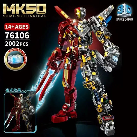 Building Blocks Iron Man MK50 semi-mechanische set - 2002 onderdelen met lichteffect