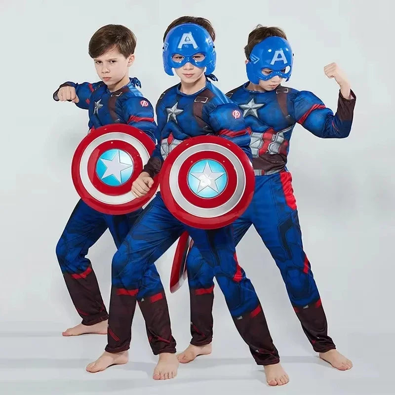 Captain America-kinderkostuum - Pak met schild, masker en cape