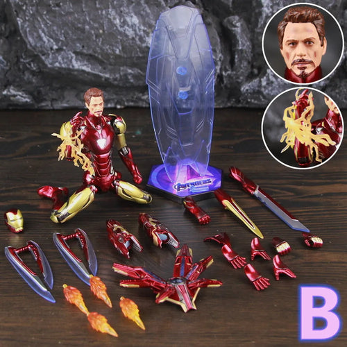 ZD Toys Iron Man MK85 2.0 LED-figuur – schildbasis, variant B