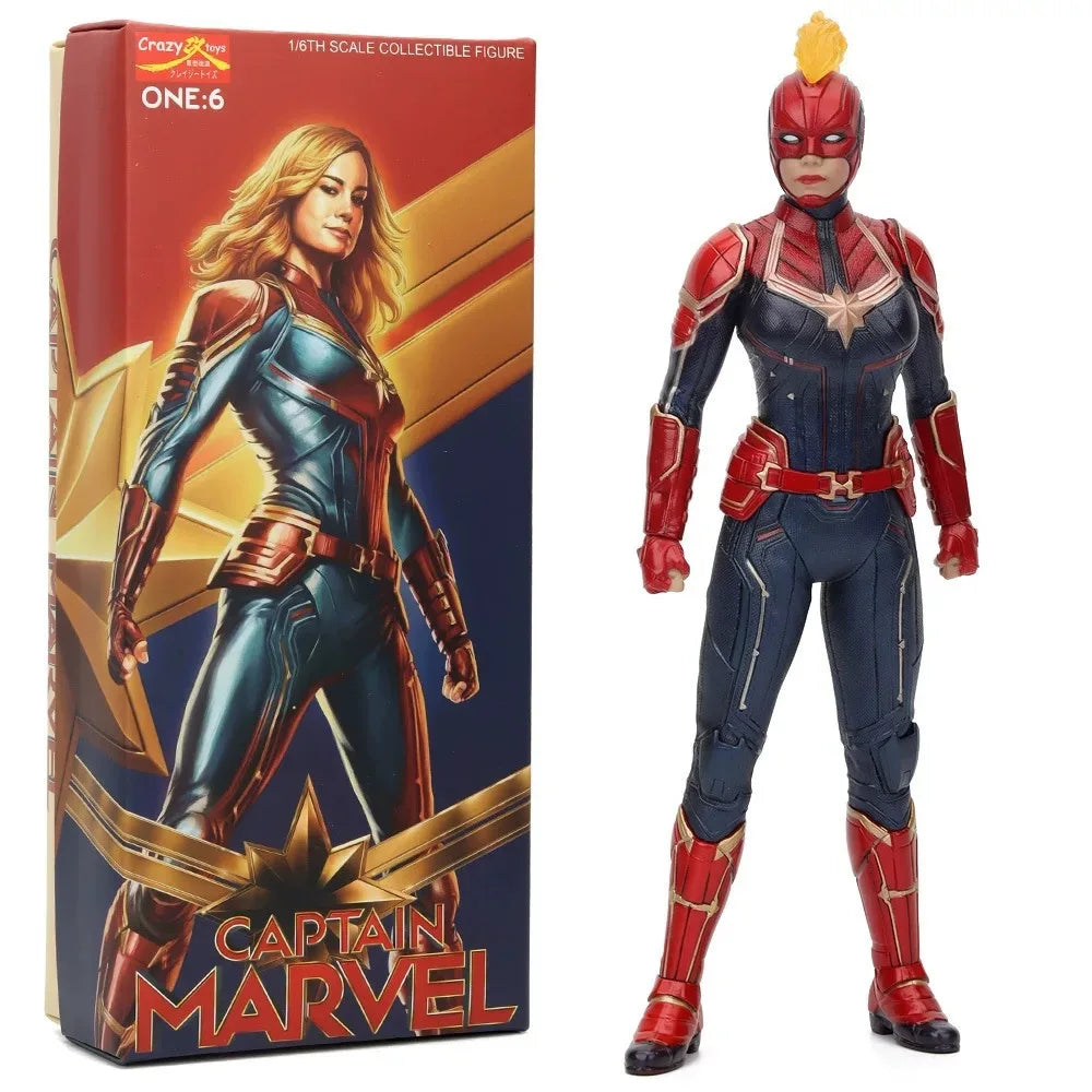 Collectorfiguur 1/6 Captain Marvel - Rode helm en masker