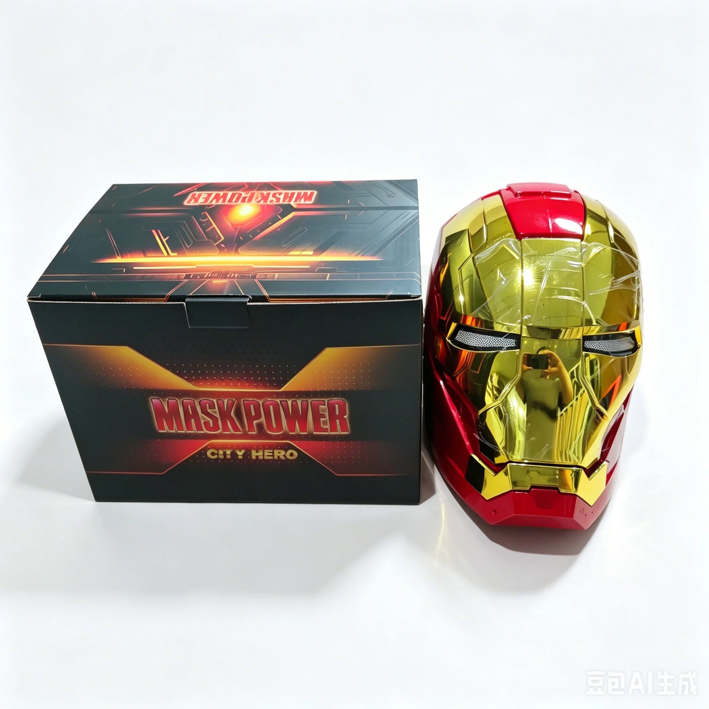 Avengers Iron Man-masker - elektrische helm met spraakbesturing, zwart