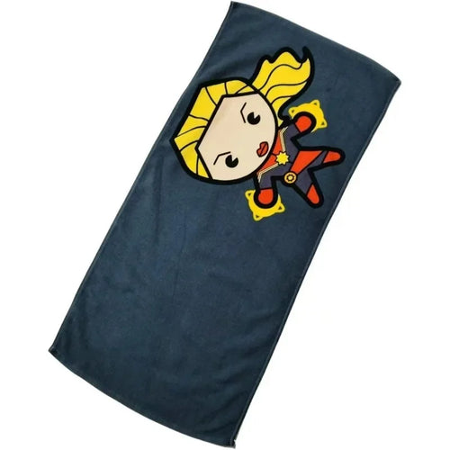 Avengers Captain Marvel-kinderhanddoek - Grijs cartoongezicht