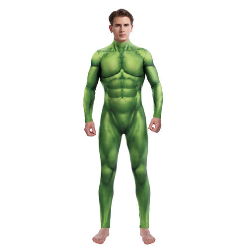 Hulk-kostuum - volledig groen gespierd pak
