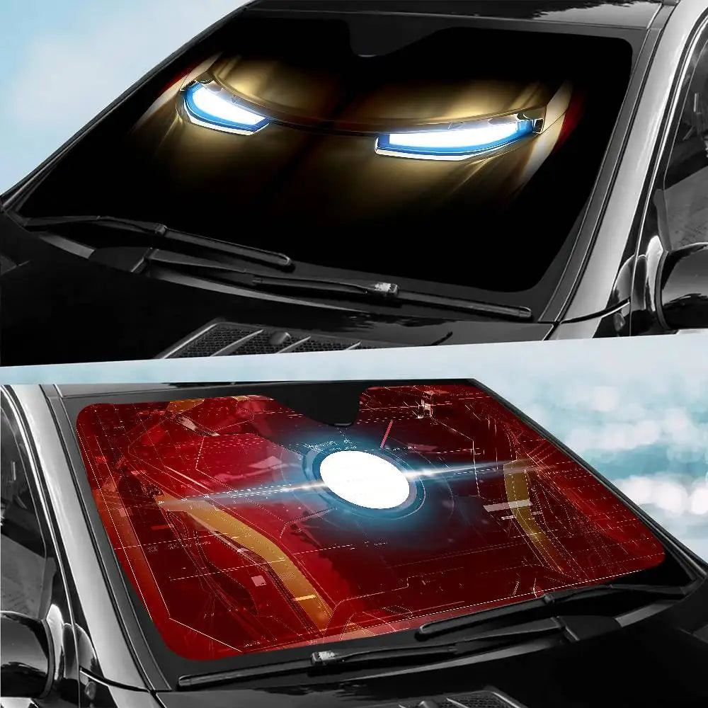 Iron Man-zonwering voor de auto - Uv-bescherming voor de voorruit