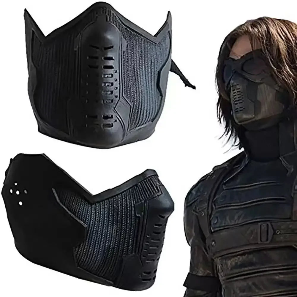 Winter Soldier-masker - zwart tactisch latex