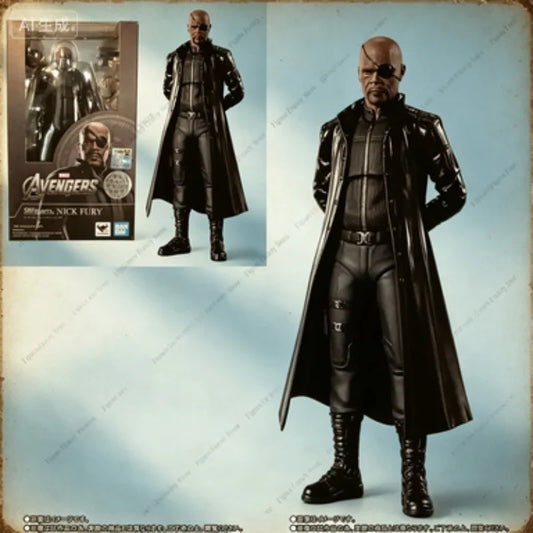Figurine S.H.Figuarts Nick Fury - Bandai, manteau long du directeur du S.H.I.E.L.D.