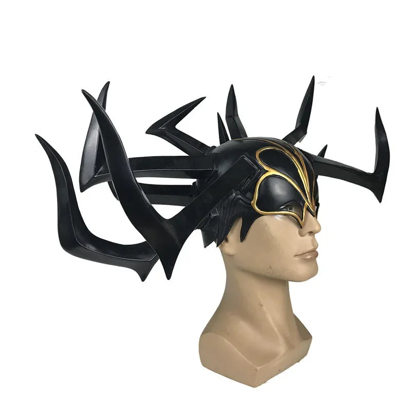 Hela-cosplayhelm - Zwarte kroon van de godin van de dood