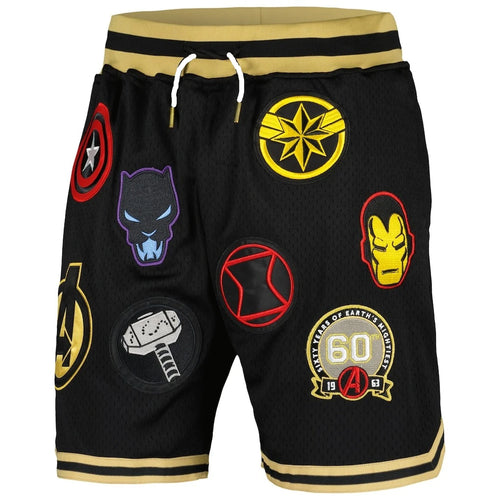 Avengers-basketbalshort ter gelegenheid van het 60-jarig jubileum - Zwart met gouden mult logo's