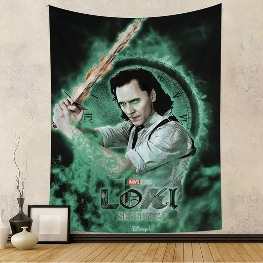 Loki-tapijt - Seizoenen 2-poster met klok