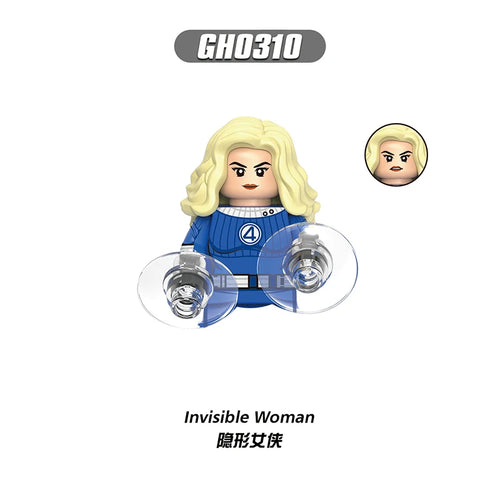 Building Blocks-figuur Invisible Woman - Transparante bubbels